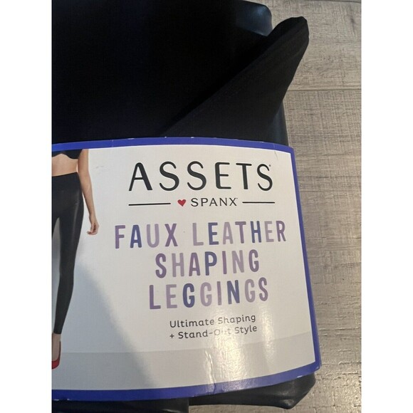 Assets By Spanx Women's Black Ponte Knit Shaping Classic Legging  Small - Picture 3 of 3